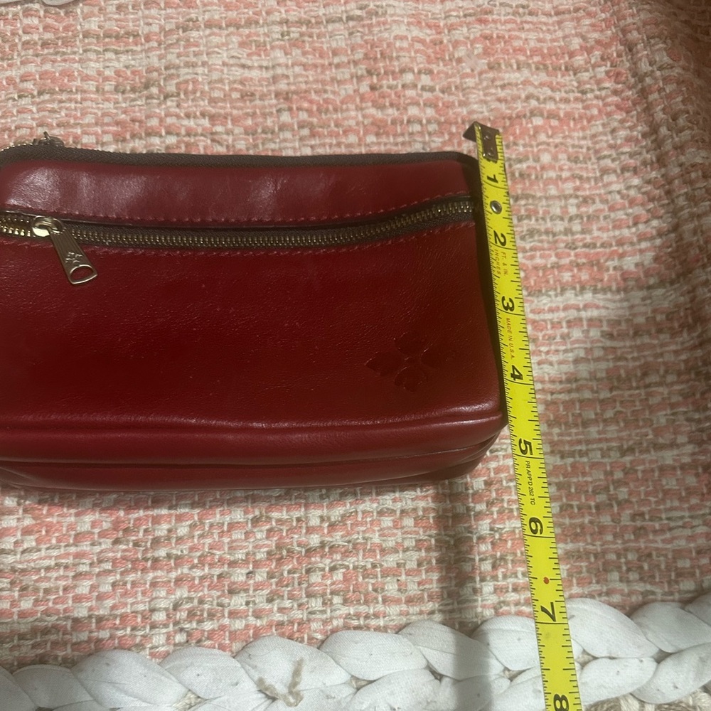 PATRICIA NASH red leather wristlet - Picture 4 of 4
